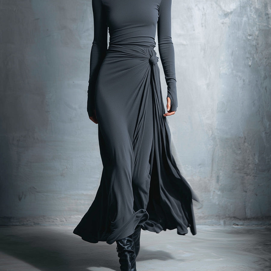 ADRIANA™| VESTIDO MAXI CON NUDO LATERAL