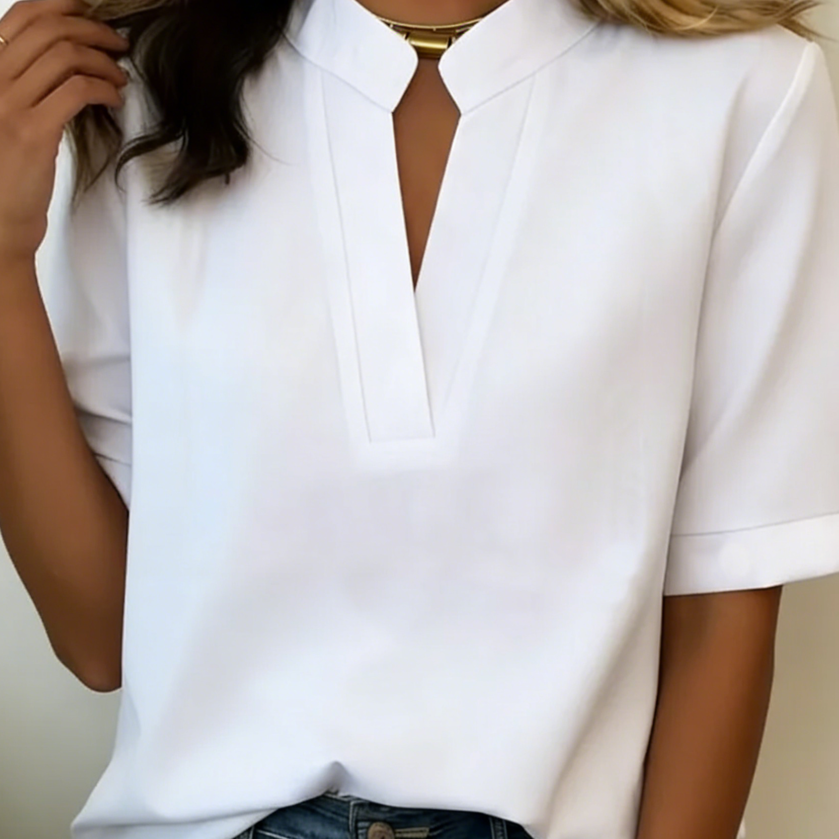 AINA™ | CAMISA RELAJADA DE MANGA CORTA